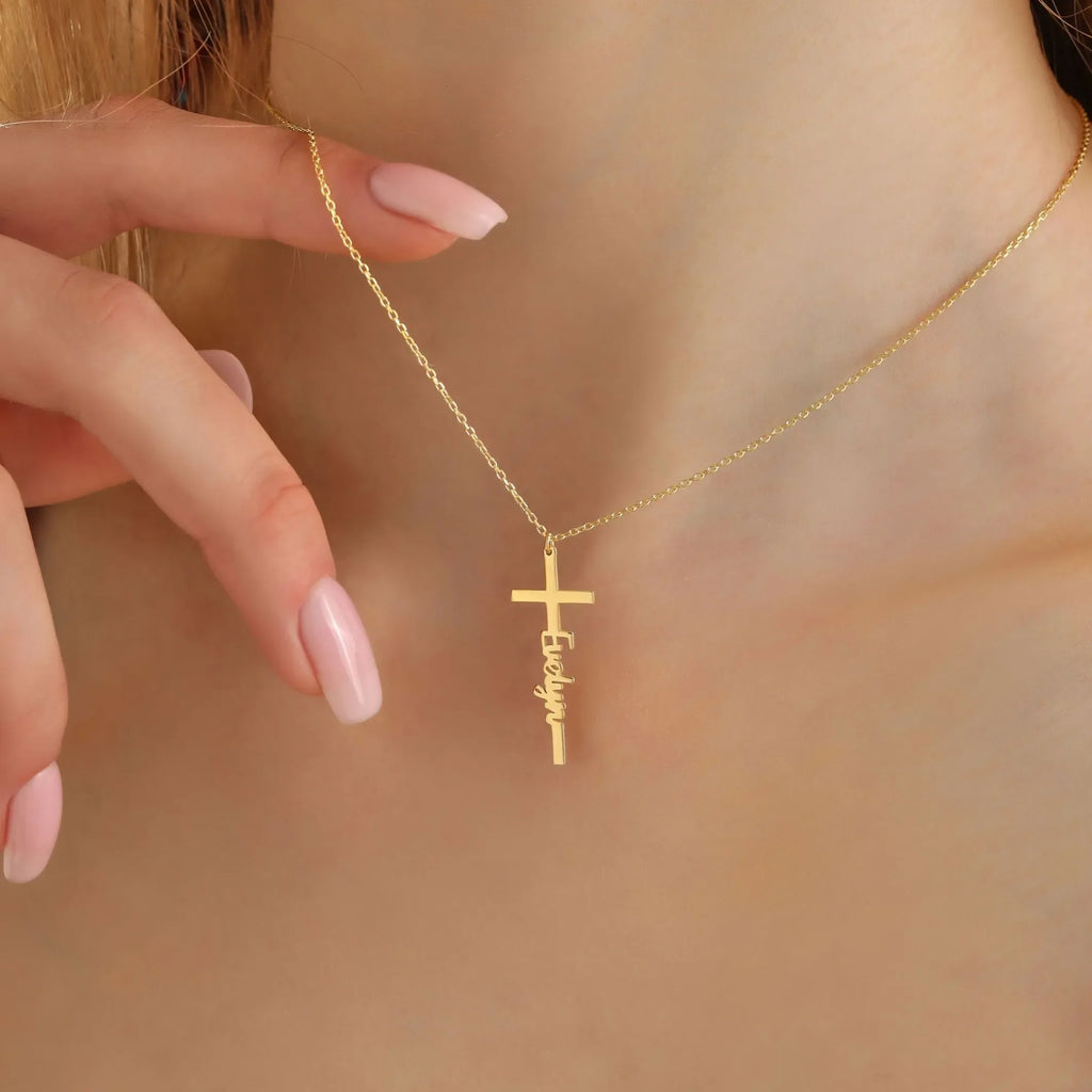 Cross Name Necklace