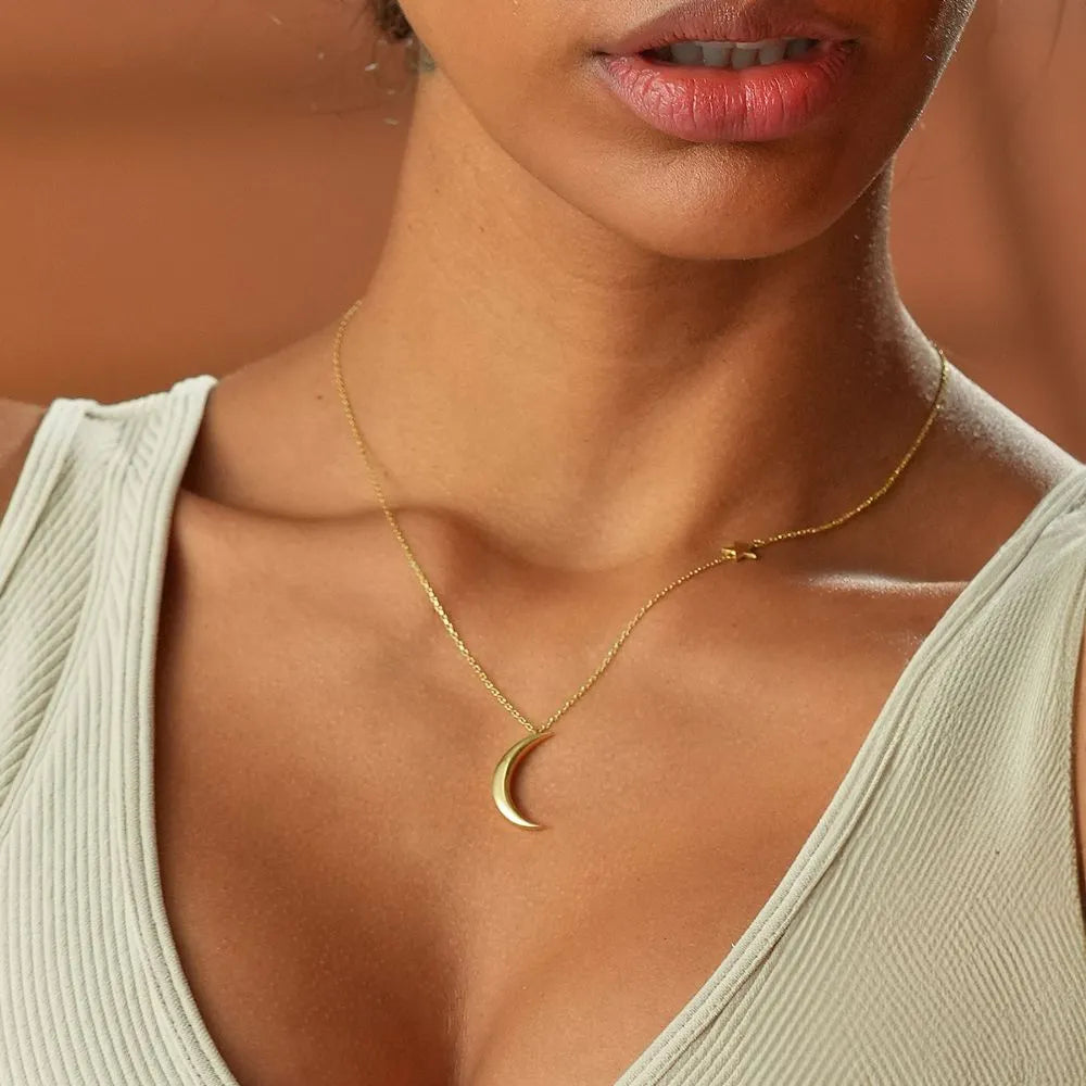 Dainty Moon and Star Necklace